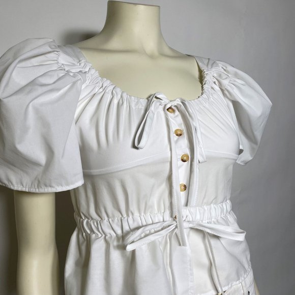 CIAO LUCIA White Cotton 'Ezio' Top - Picture 6 of 7